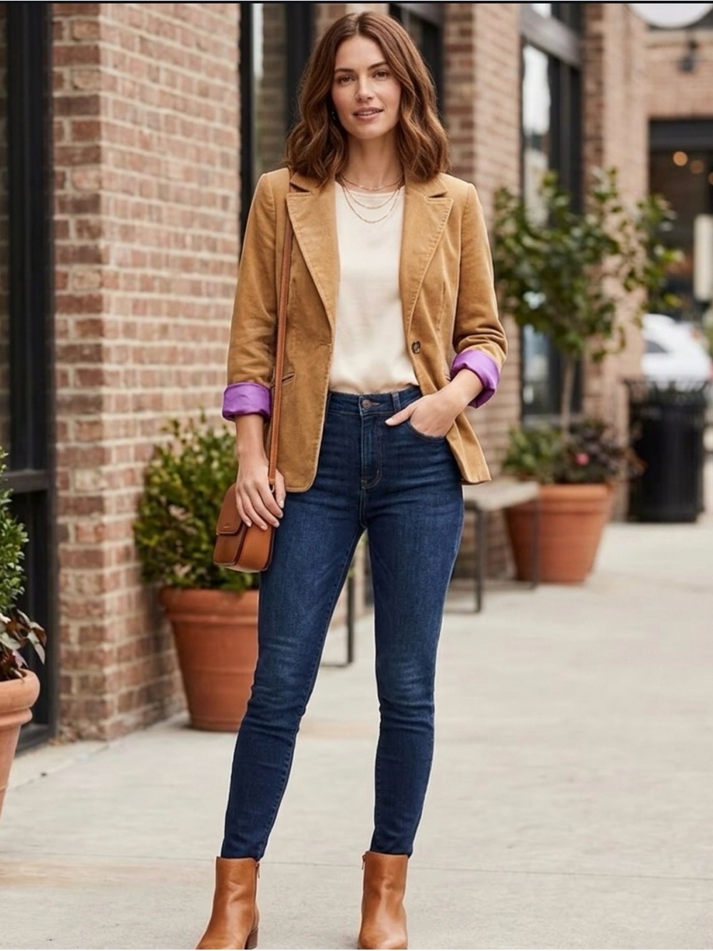 Old Navy Corduroy Blazer in Brown Size XS